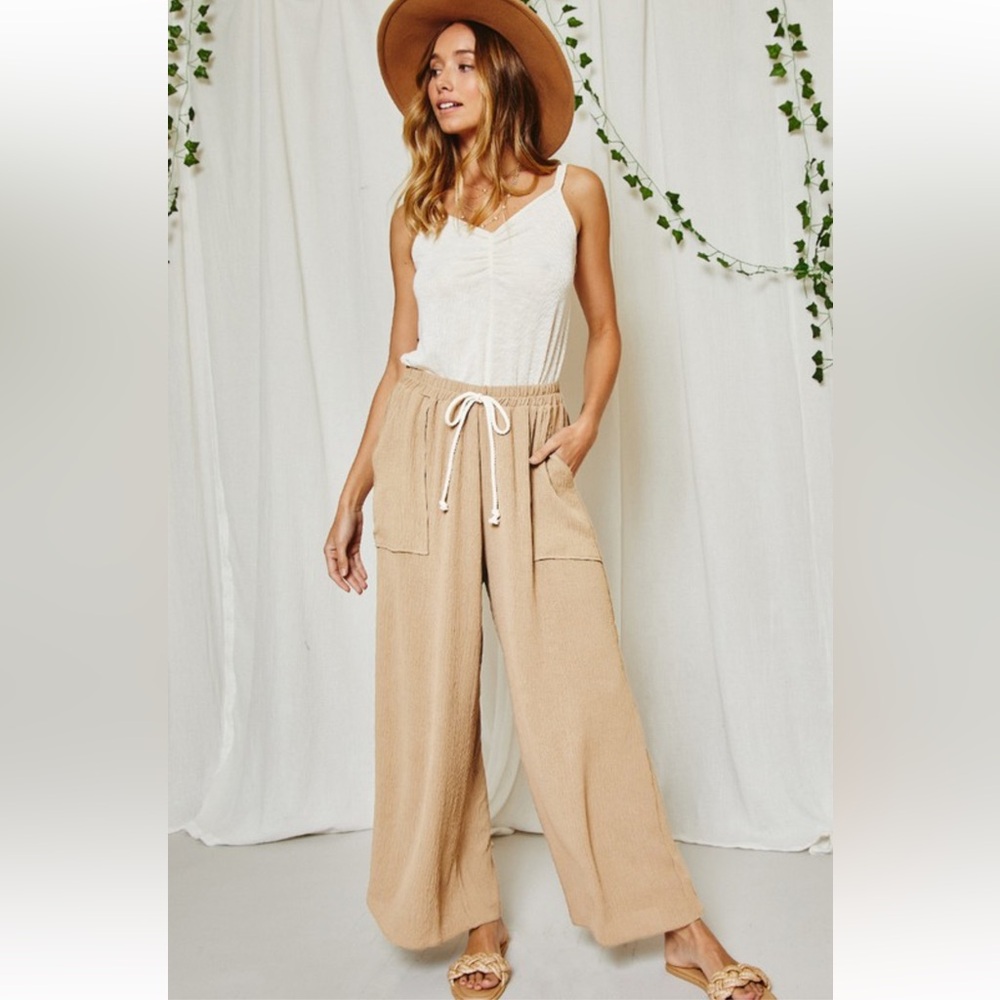 Stylish and Trendy Boho wide leg pants with pockets